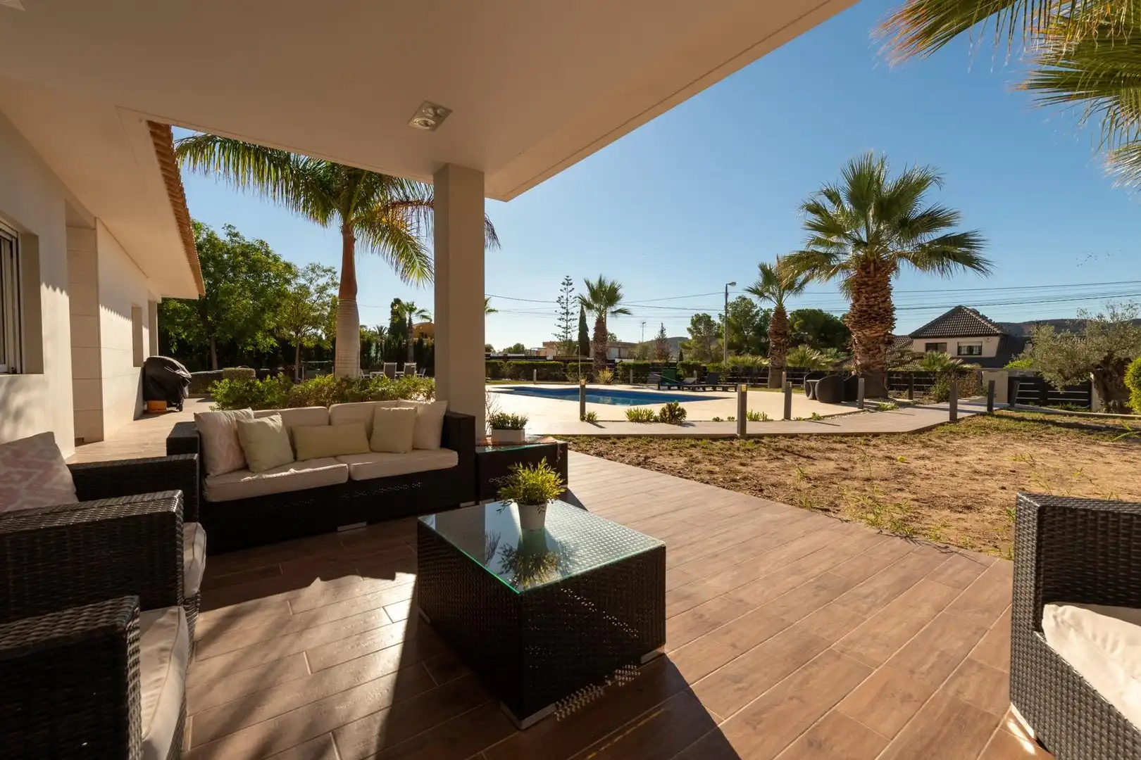 Terraza de Casa o chalet en venta en Alicante / Alacant con Aire acondicionado, Calefacción y Jardín privado