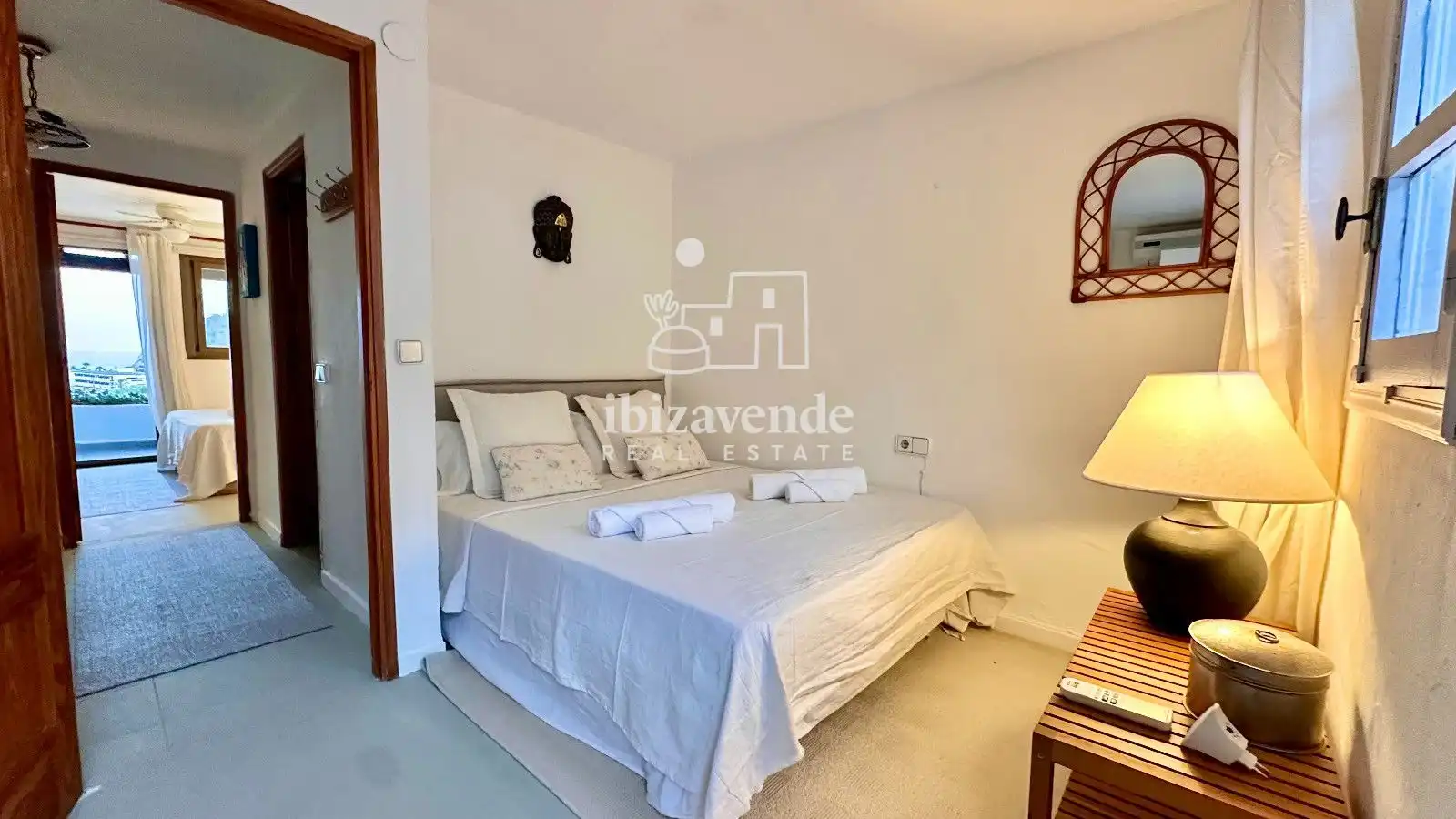 Bedroom of Duplexes for rent in Santa Eulària des Riu  with Air Conditioner, Terrace and Swimming Pool