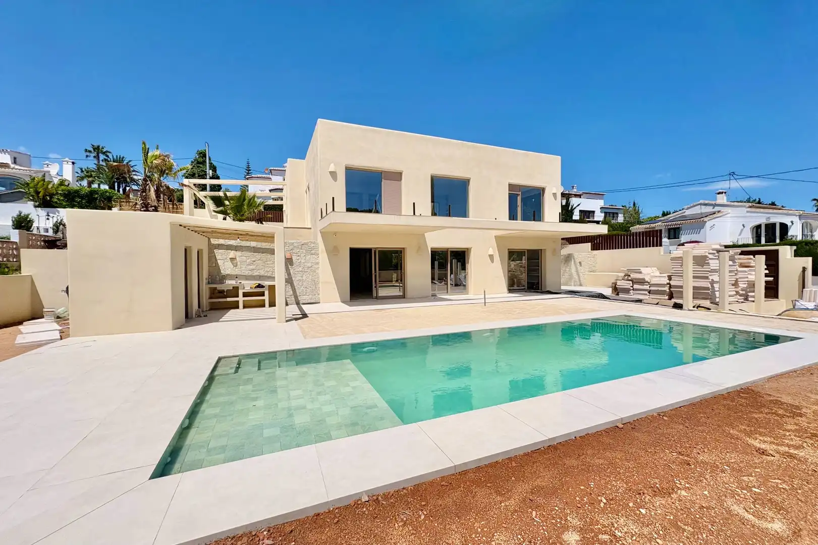 Exterior view of Houses for sale in Jávea / Xàbia  with Air Conditioner, Heating and Private garden