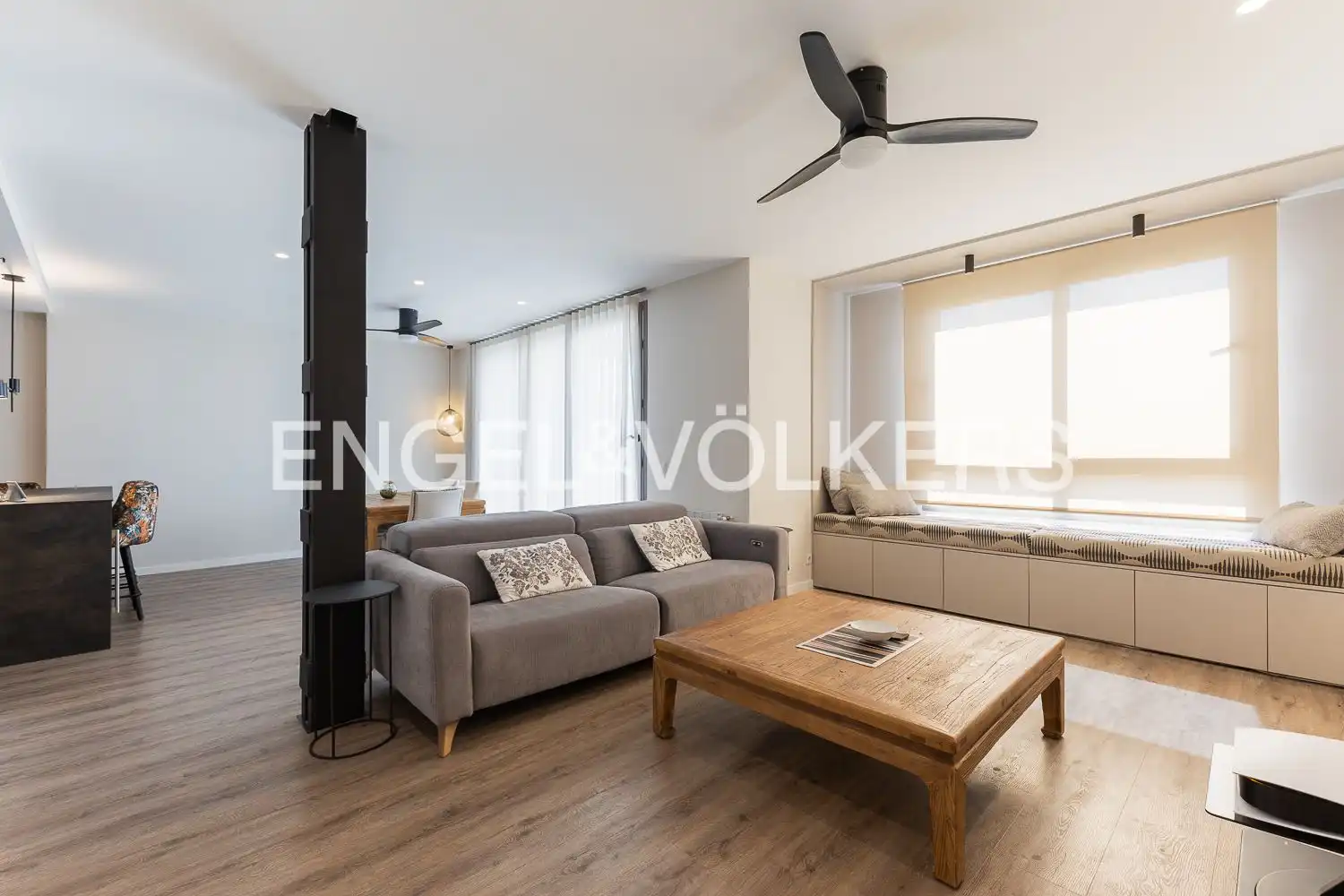 Wohnzimmer von Wohnung zum Verkauf in Valencia mit Klimaanlage, Heizung und Terrasse