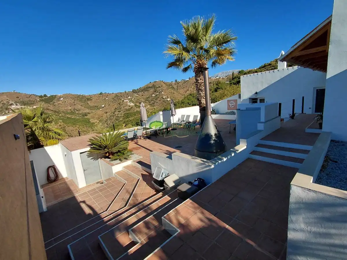 Terraza de Finca rústica en venta en Cómpeta con Aire acondicionado, Terraza y Trastero