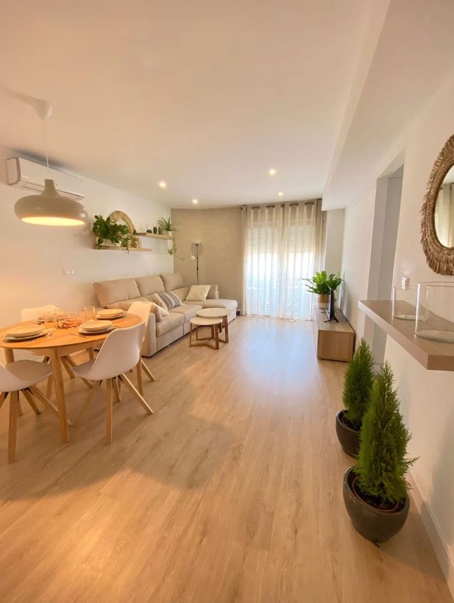 Living room of Apartment to rent in Málaga Capital  with Air Conditioner, Heating and Parquet flooring