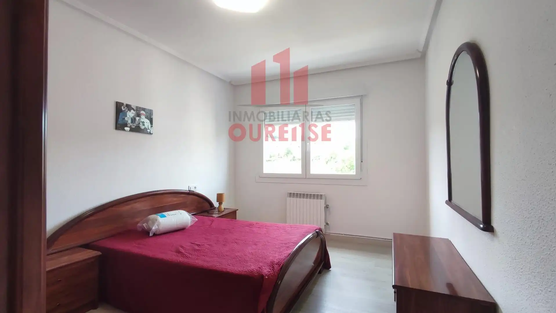 Schlafzimmer von Wohnung zur Miete in Ourense Capital  mit Heizung, Möbliert und Balkon