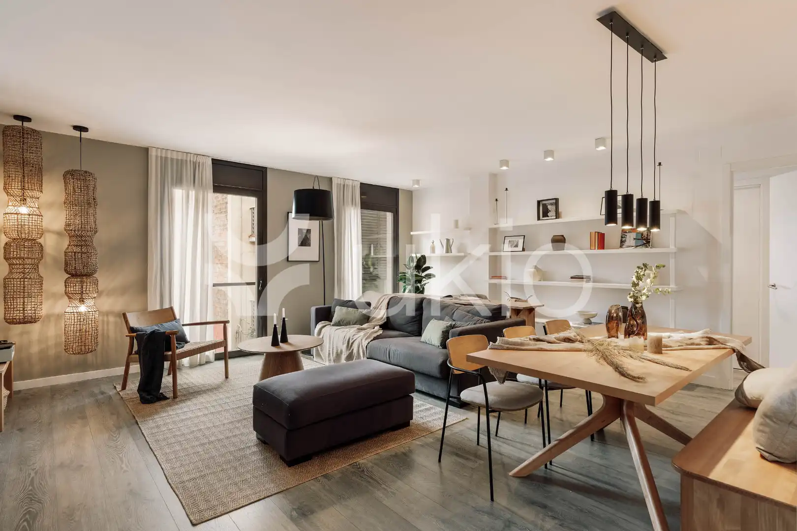 Sala d'estar de Apartament de lloguer en Barcelona amb Aire condicionat, Calefacció i Moblat