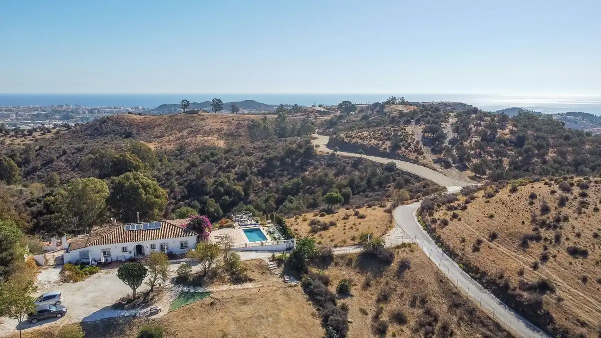 Exterior view of Houses for sale in Mijas  with Private garden, Terrace and Swimming Pool