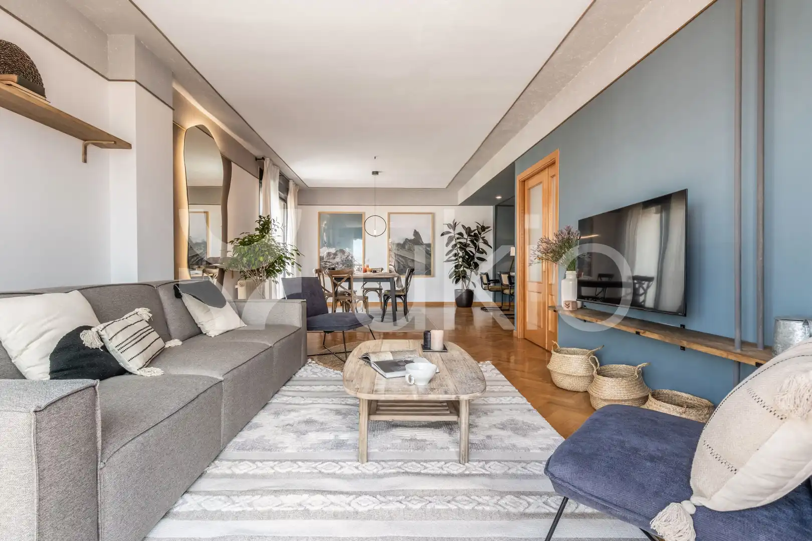 Wohnzimmer von Maisonette zur Miete in Madrid mit Klimaanlage, Heizung und Terrasse