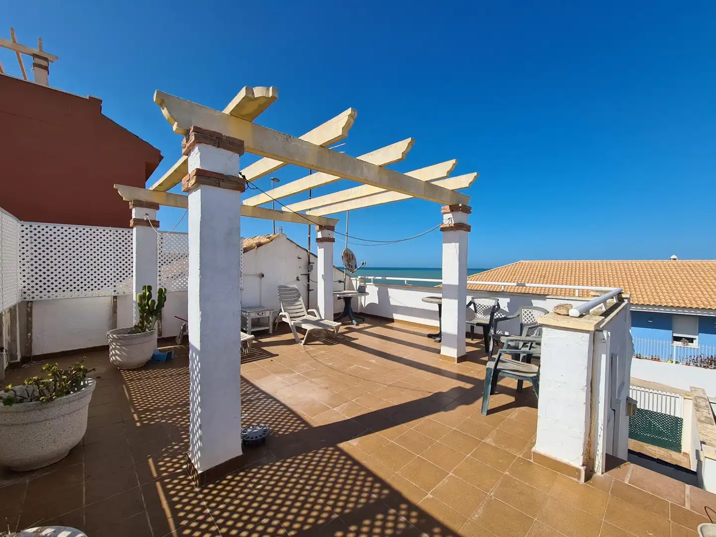 Terraza de Casa adosada en venta en Cartagena con Terraza, Amueblado y Piscina comunitaria