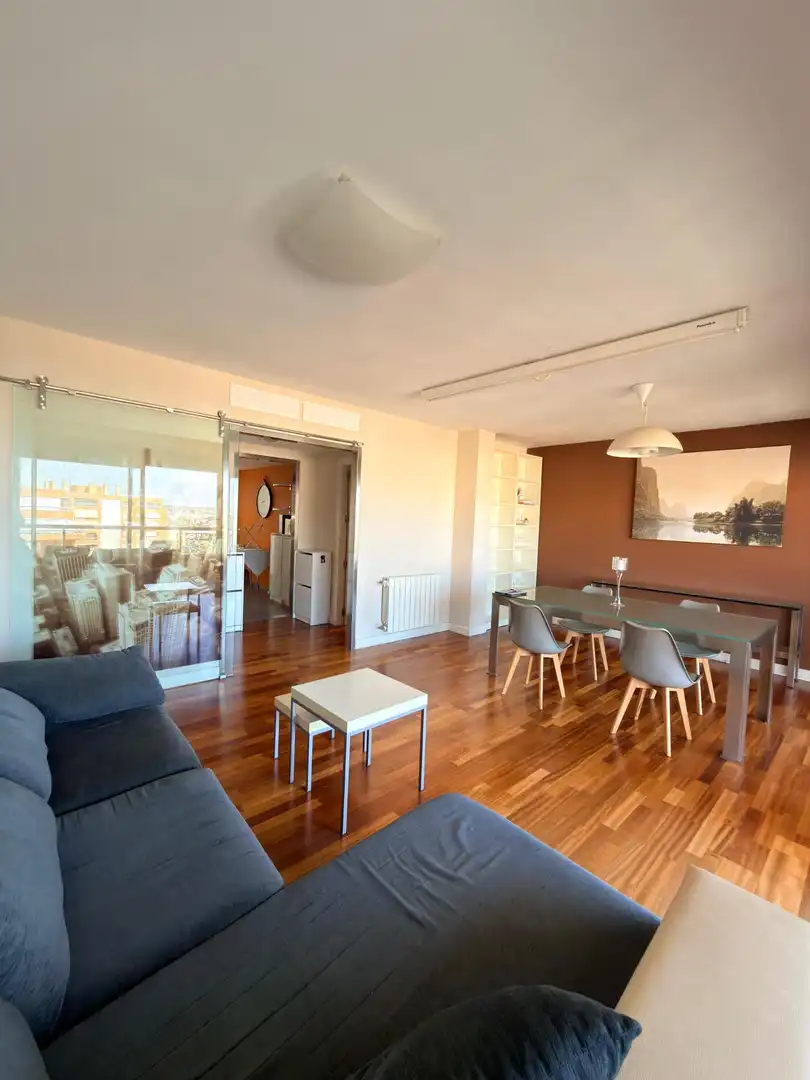 Sala d'estar de Pis de lloguer en Alicante / Alacant amb Calefacció, Jardí privat i Terrassa