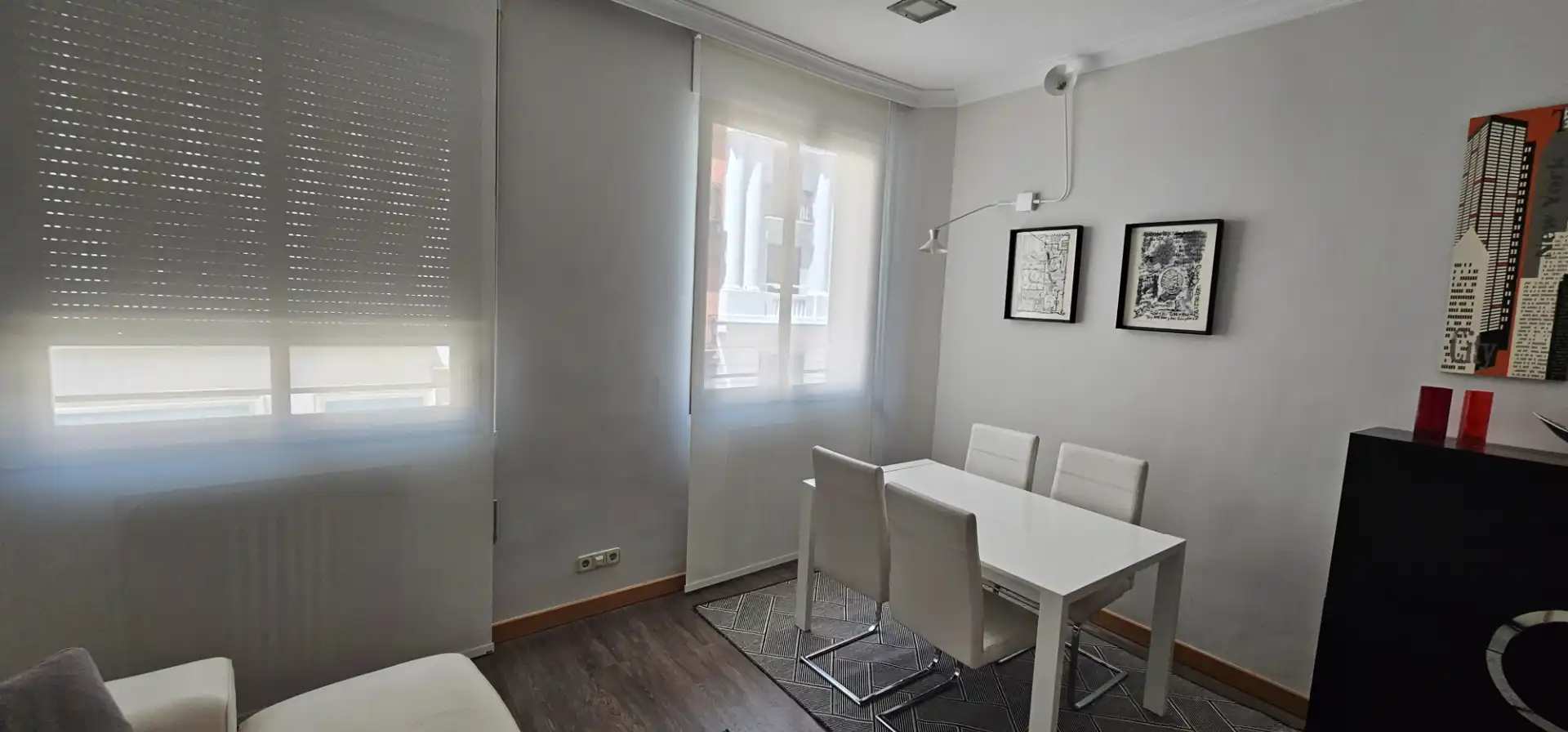 Dining room of Flat for rent in Madrid  with Air Conditioner, Heating and Furnished