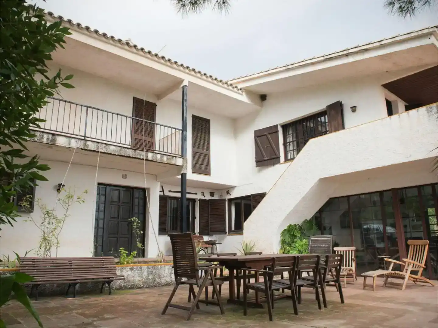 Terrassa de Finca rústica en venda en Sant Iscle de Vallalta amb Aire condicionat, Piscina i Balcó