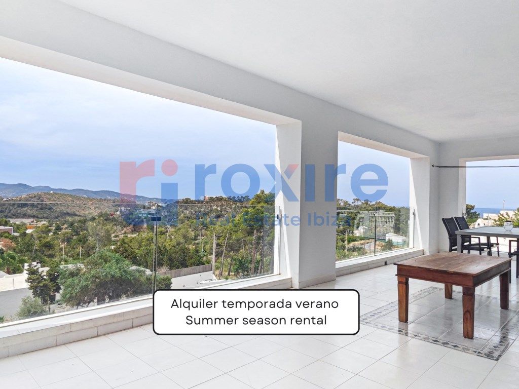 Terrace of Flat to rent in Sant Antoni de Portmany  with Air Conditioner, Terrace and Swimming Pool