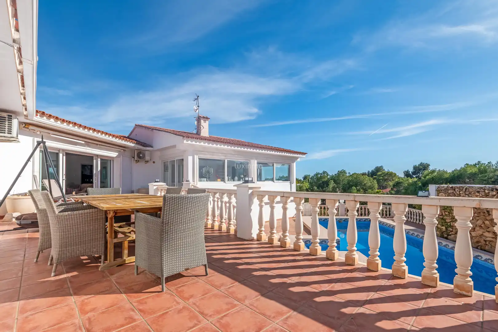 Terraza de Casa o chalet en venta en La Nucia con Aire acondicionado, Trastero y Piscina