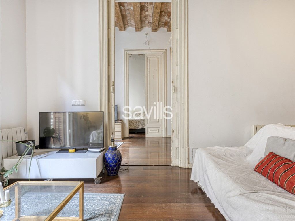 Living room of Apartment for sale in  Barcelona Capital  with Balcony