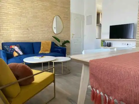 Living room of Flat for rent in  Valencia Capital  with Air Conditioner