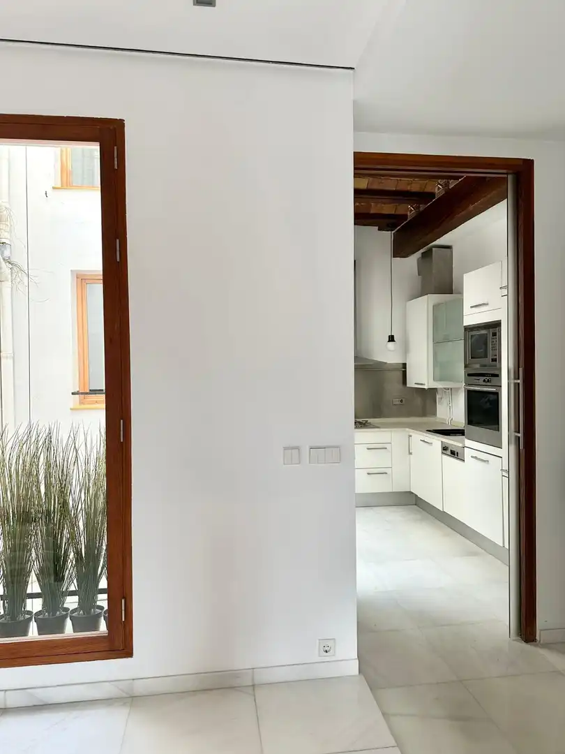 Cuina de Pis de lloguer en Valencia amb Aire condicionat i Balcó