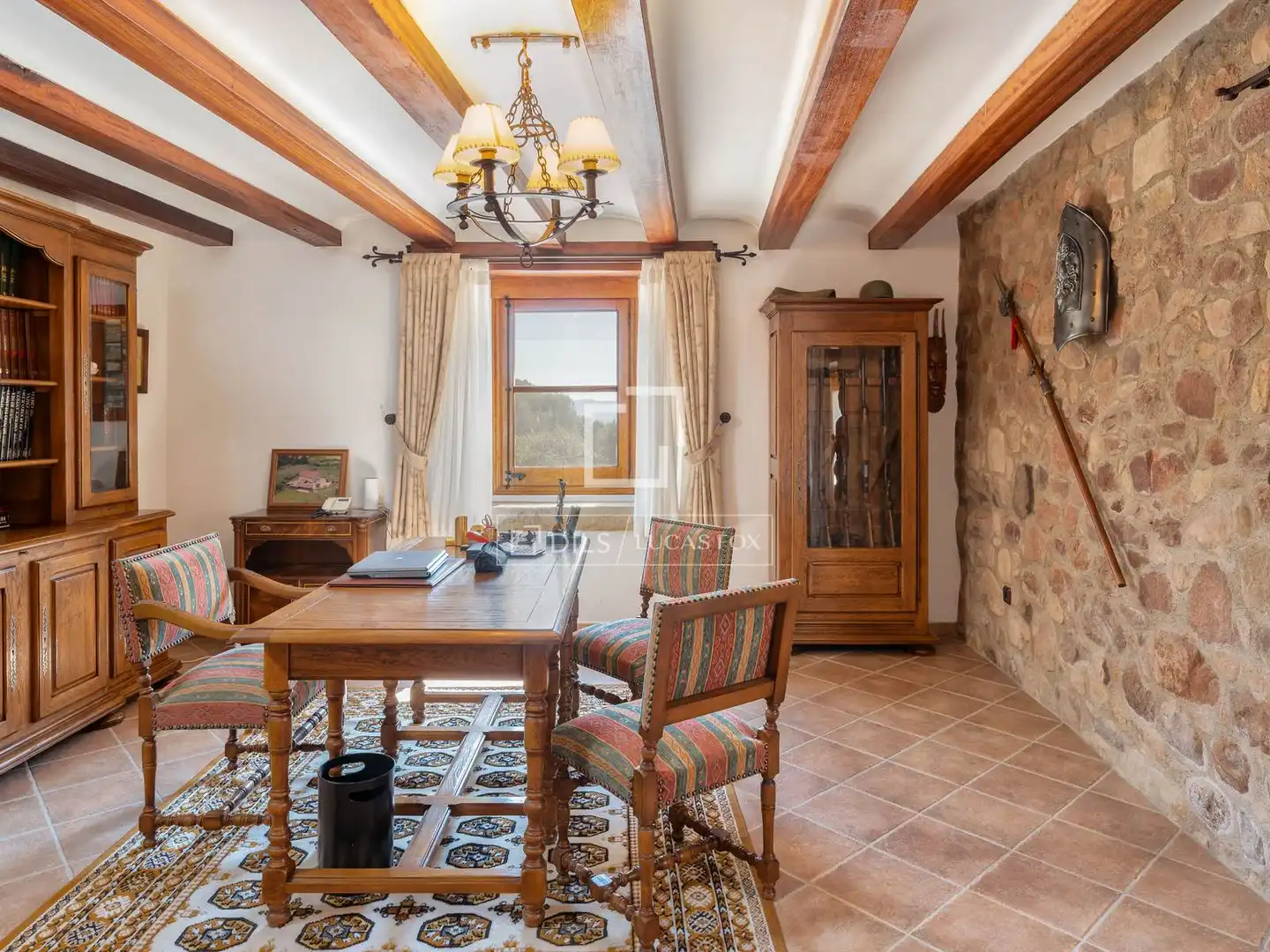 Dining room of Country homes for sale in Breda  with Air Conditioner, Heating and Private garden