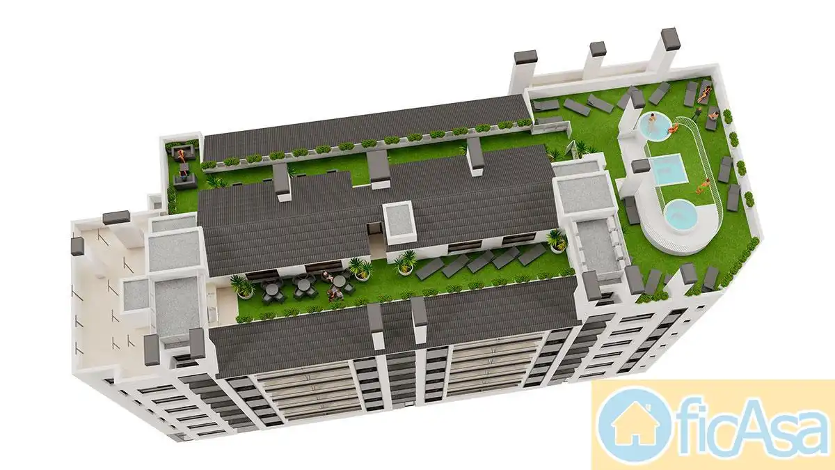 Außenansicht von Wohnung zum Verkauf in Castellón de la Plana / Castelló de la Plana mit Klimaanlage, Heizung und Abstellraum