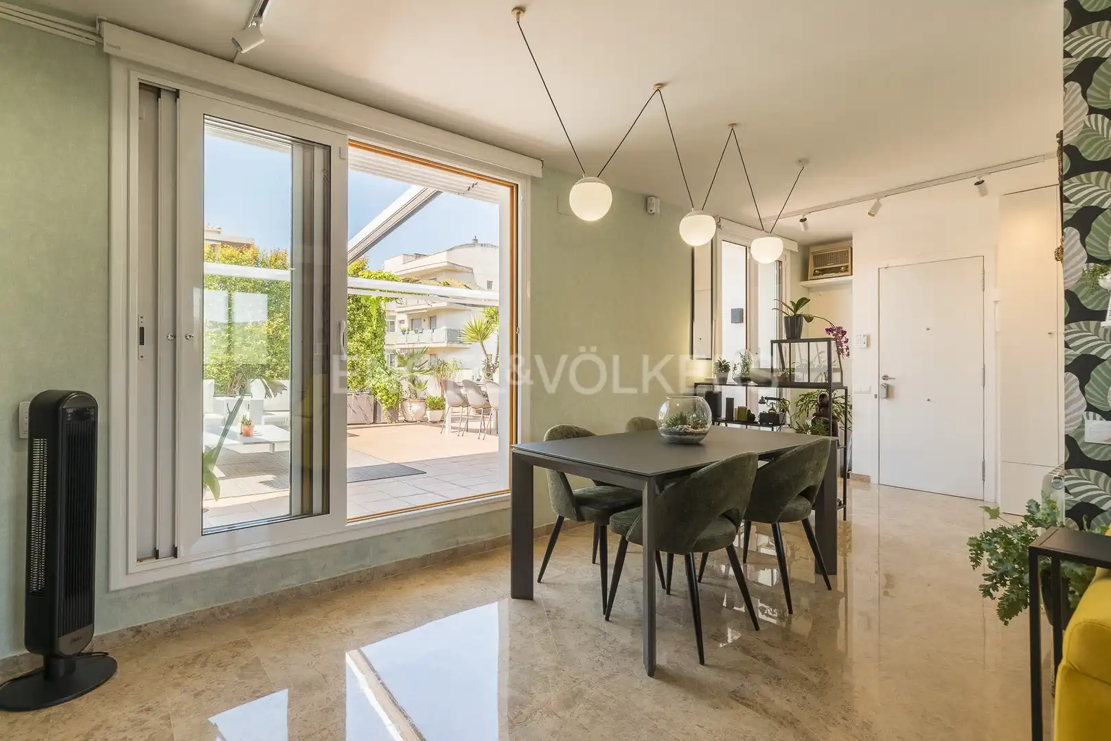 Terrace of Attic for rent in Sitges  with Air Conditioner, Heating and Parquet flooring
