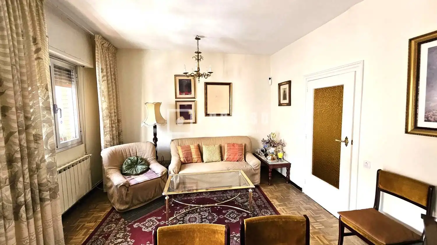Living room of Flat for sale in Madrid  with Heating, Parquet flooring and Terrace
