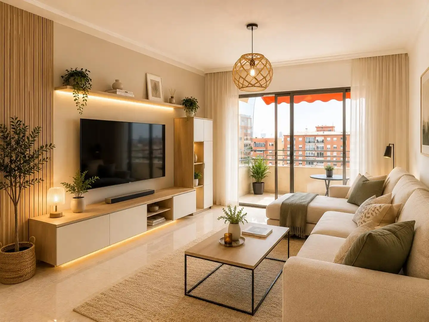 Sala de estar de Piso en venta en Málaga con Jardín privado, Terraza y Amueblado