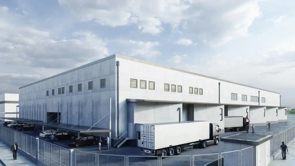 Vista exterior de Nave industrial de alquiler en Getafe