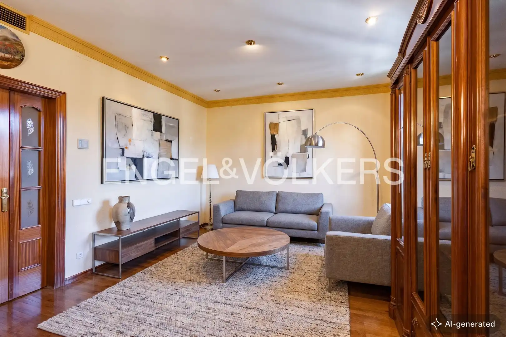 Sala d'estar de Pis en venda en Barcelona amb Aire condicionat, Calefacció i Parquet