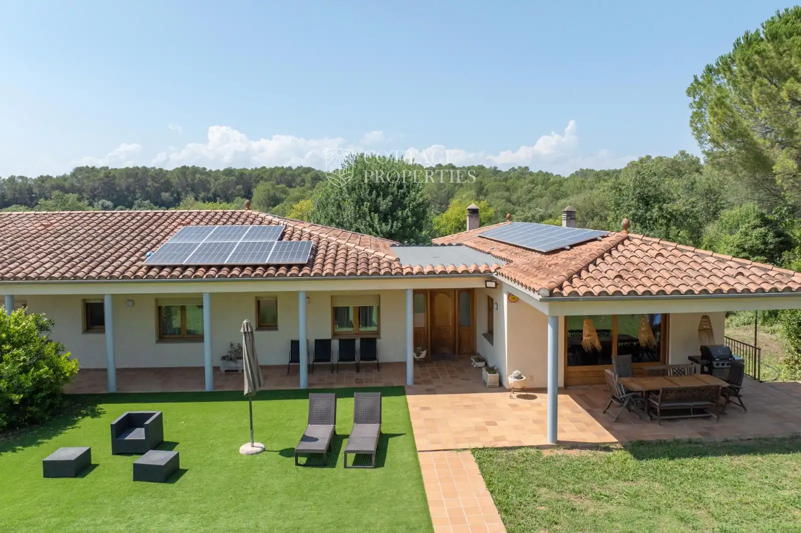 Terraza de Finca rústica en venta en Vilademuls con Aire acondicionado, Calefacción y Piscina