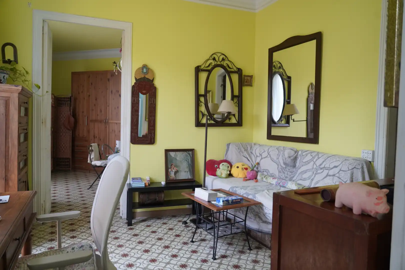 Sala de estar de Piso en venta en Barcelona con Calefacción y Balcón