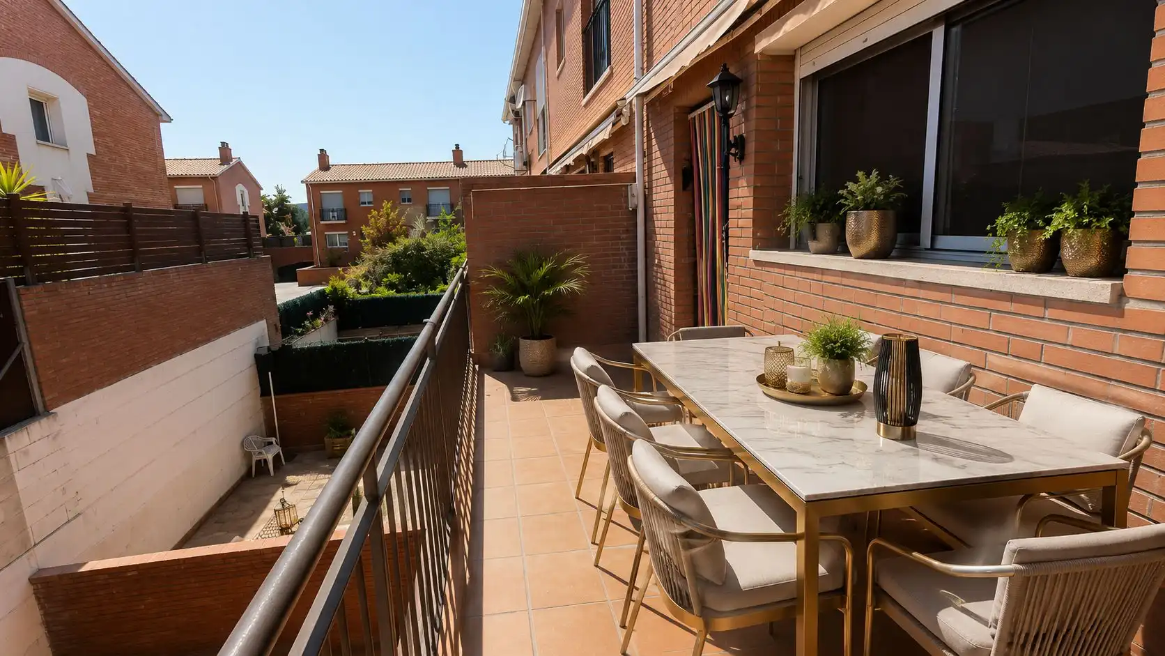 Terraza de Casa adosada en venta en Santa Perpètua de Mogoda con Aire acondicionado, Calefacción y Jardín privado