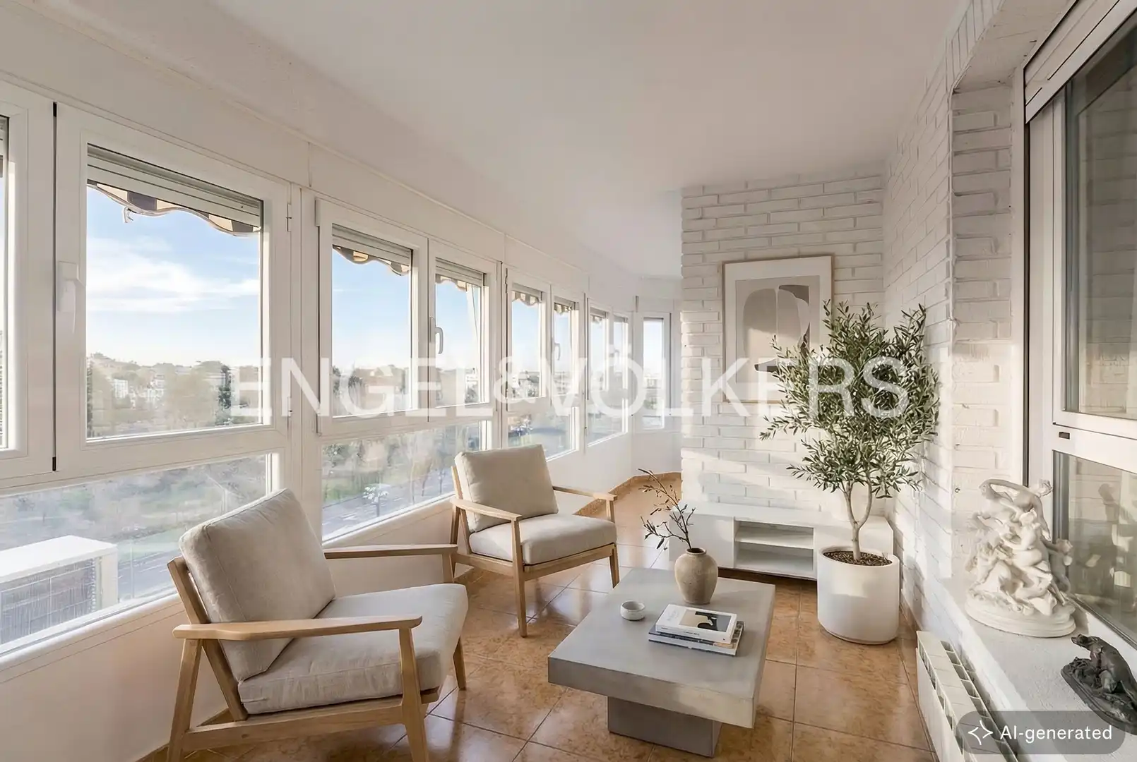 Terraza de Piso en venta en  Madrid Capital con Aire acondicionado, Calefacción y Jardín privado