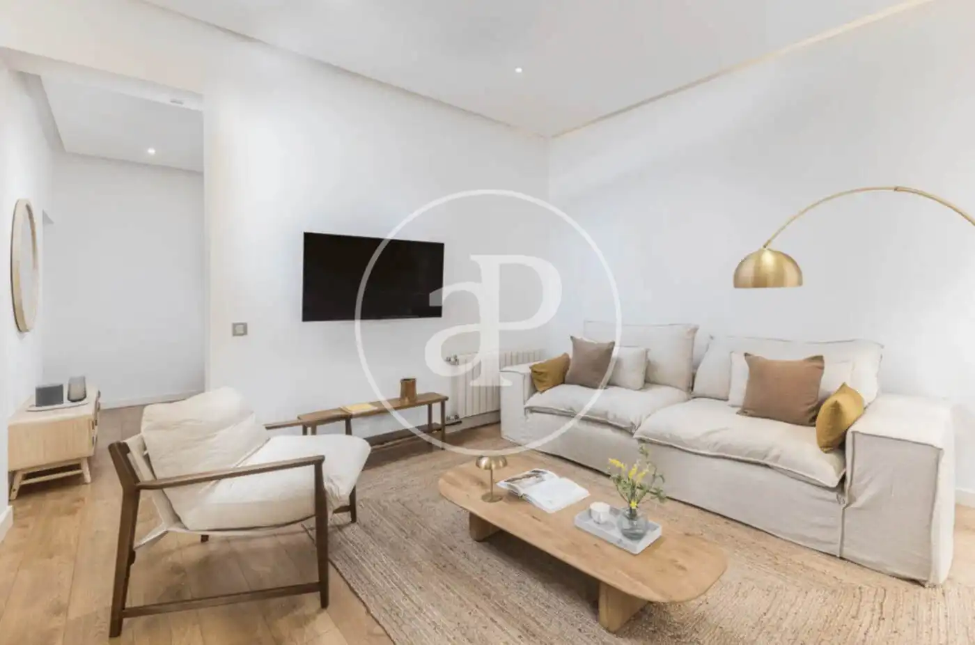 Sala de estar de Piso de alquiler en Madrid con Aire acondicionado, Calefacción y Amueblado