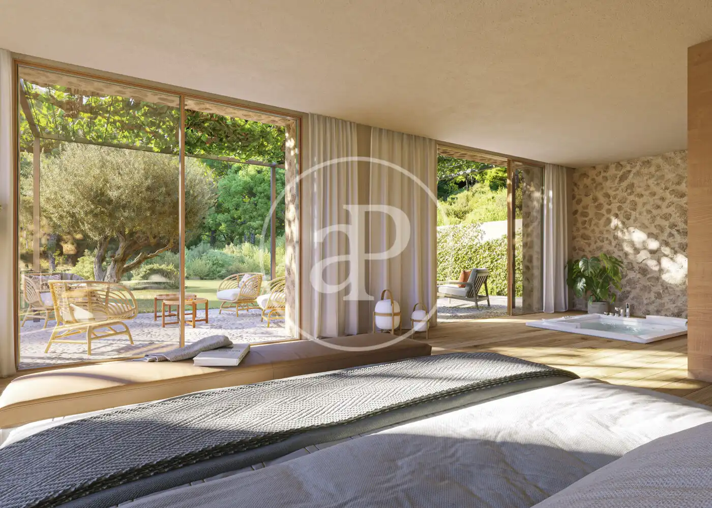Bedroom of Houses for sale in Deià  with Air Conditioner, Heating and Private garden