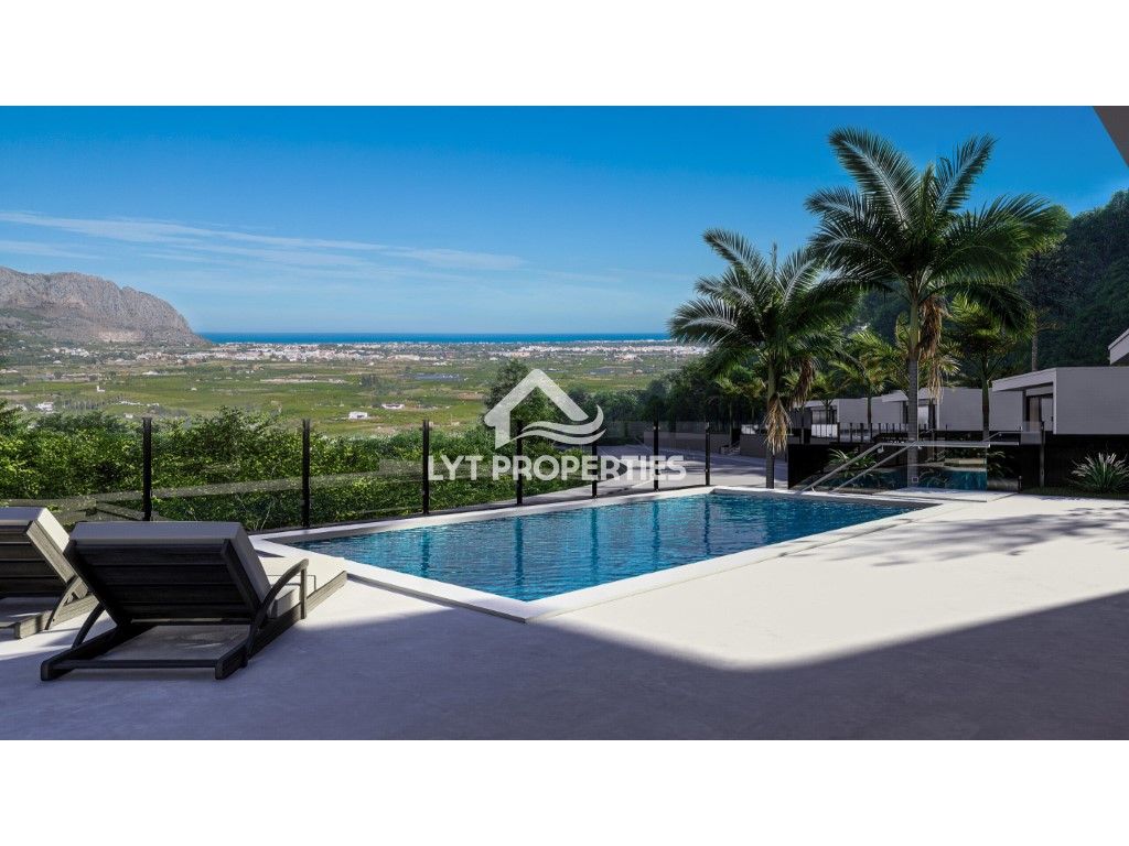 Vista exterior de Casa o chalet en venta en Pedreguer con Jardín privado, Terraza y Piscina