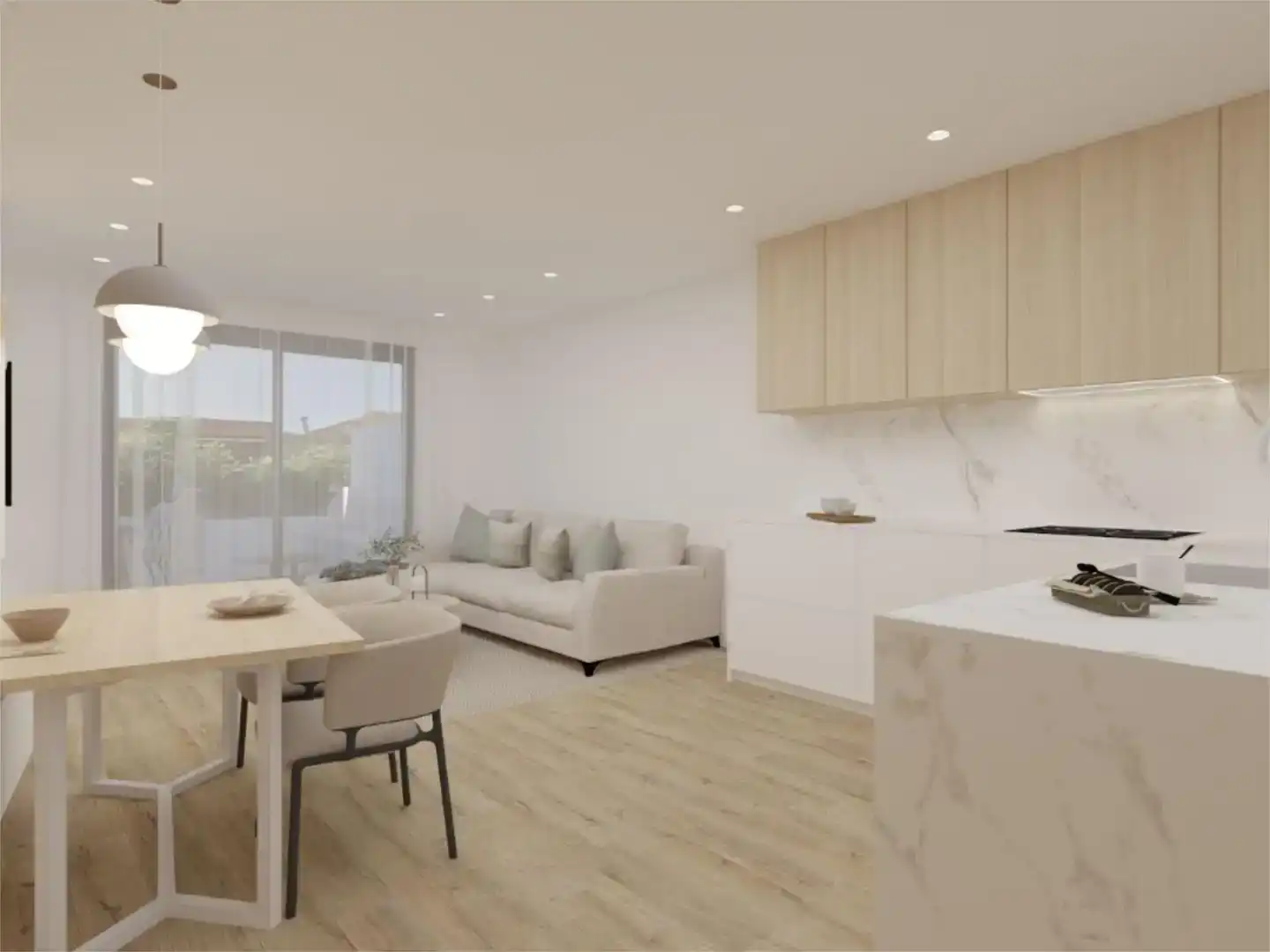 Sala de estar de Casa adosada en venta en Juneda con Parquet y Balcón