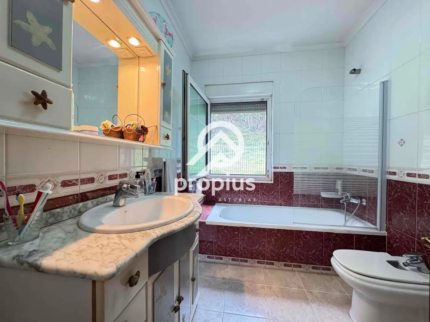 Bathroom of Houses for sale in Avilés  with Heating, Private garden and Parquet flooring