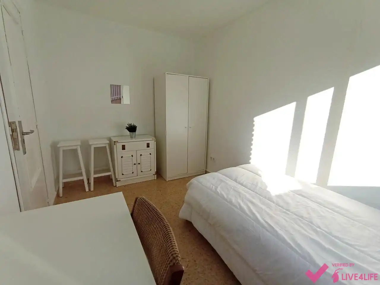 Habitación de Piso de alquiler en Burjassot con Aire acondicionado, Terraza y Amueblado