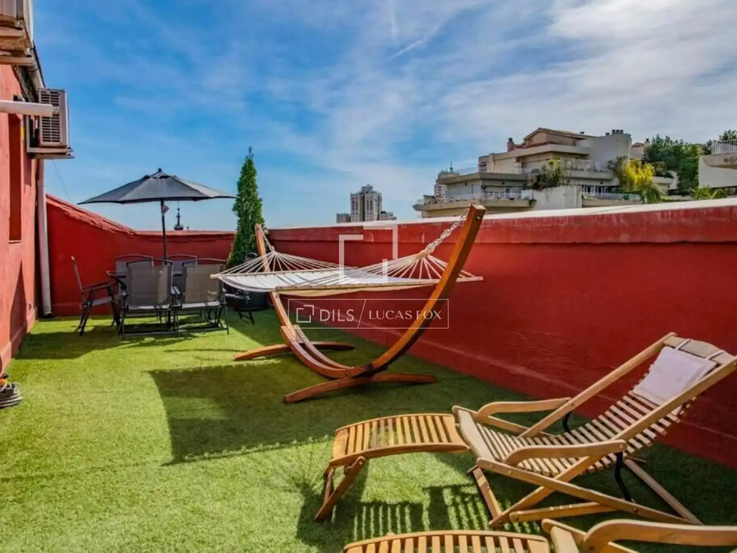 Terrasse von Dachboden zur Miete in Madrid mit Klimaanlage, Heizung und Möbliert