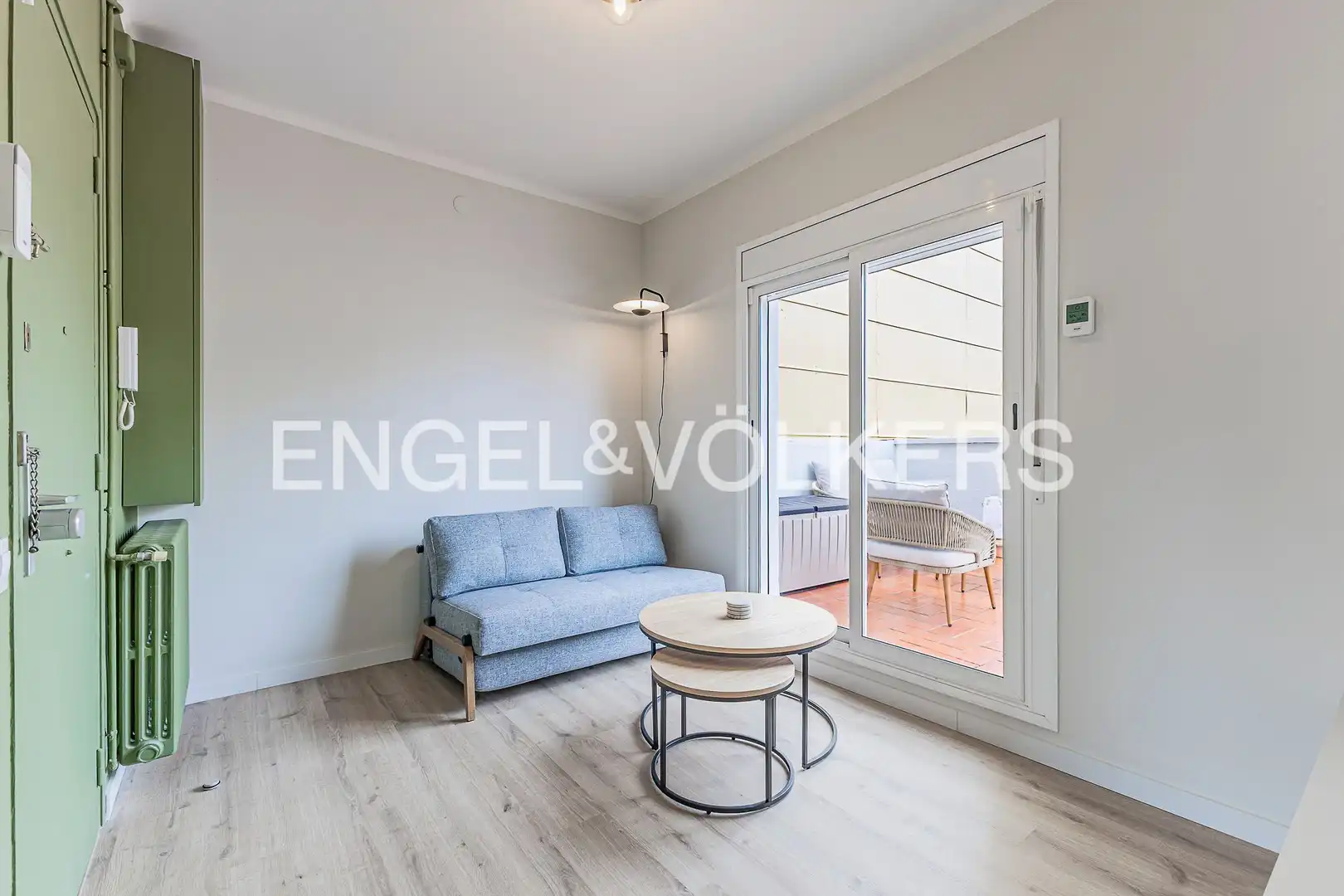 Sala de estar de Ático de alquiler en Barcelona con Aire acondicionado, Calefacción y Parquet
