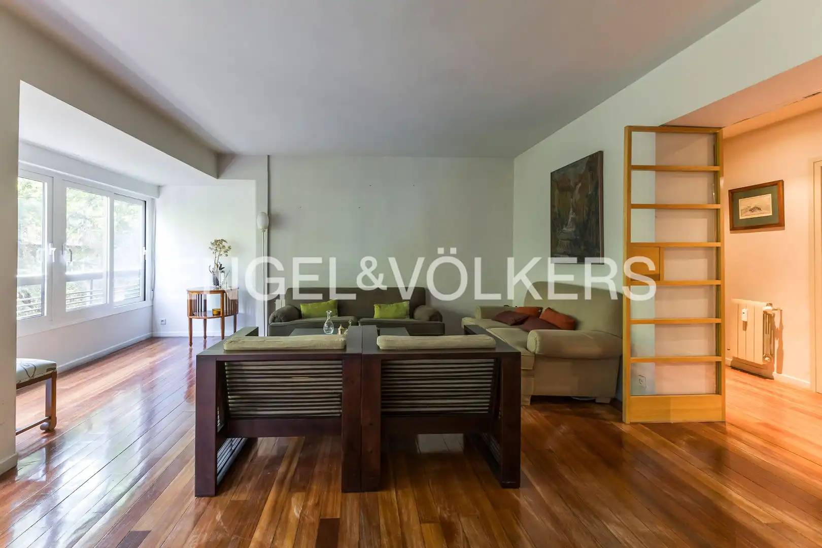 Living room of Flat for sale in Madrid  with Heating, Private garden and Parquet flooring