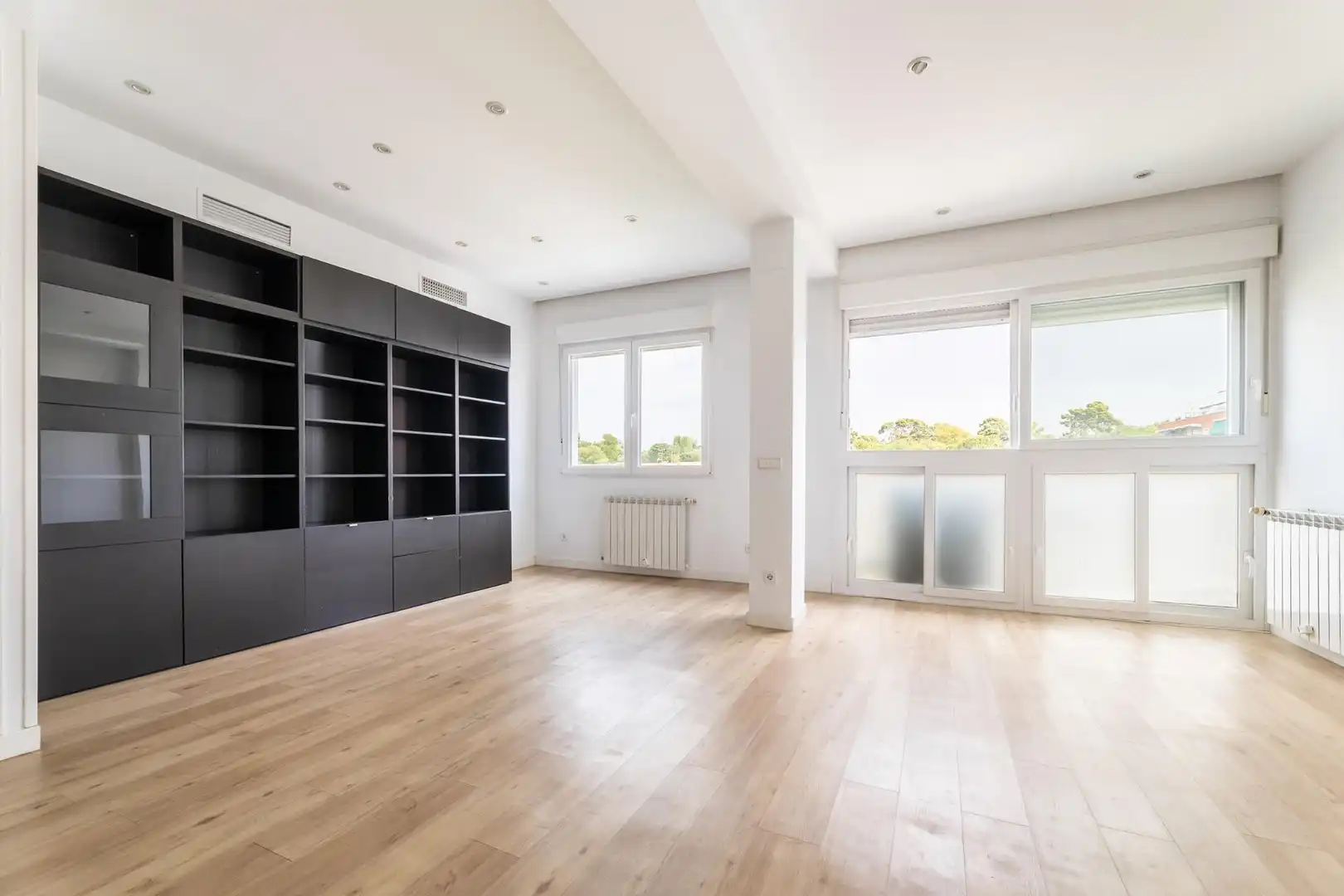 Living room of Flat for rent in Madrid  with Air Conditioner and Heating