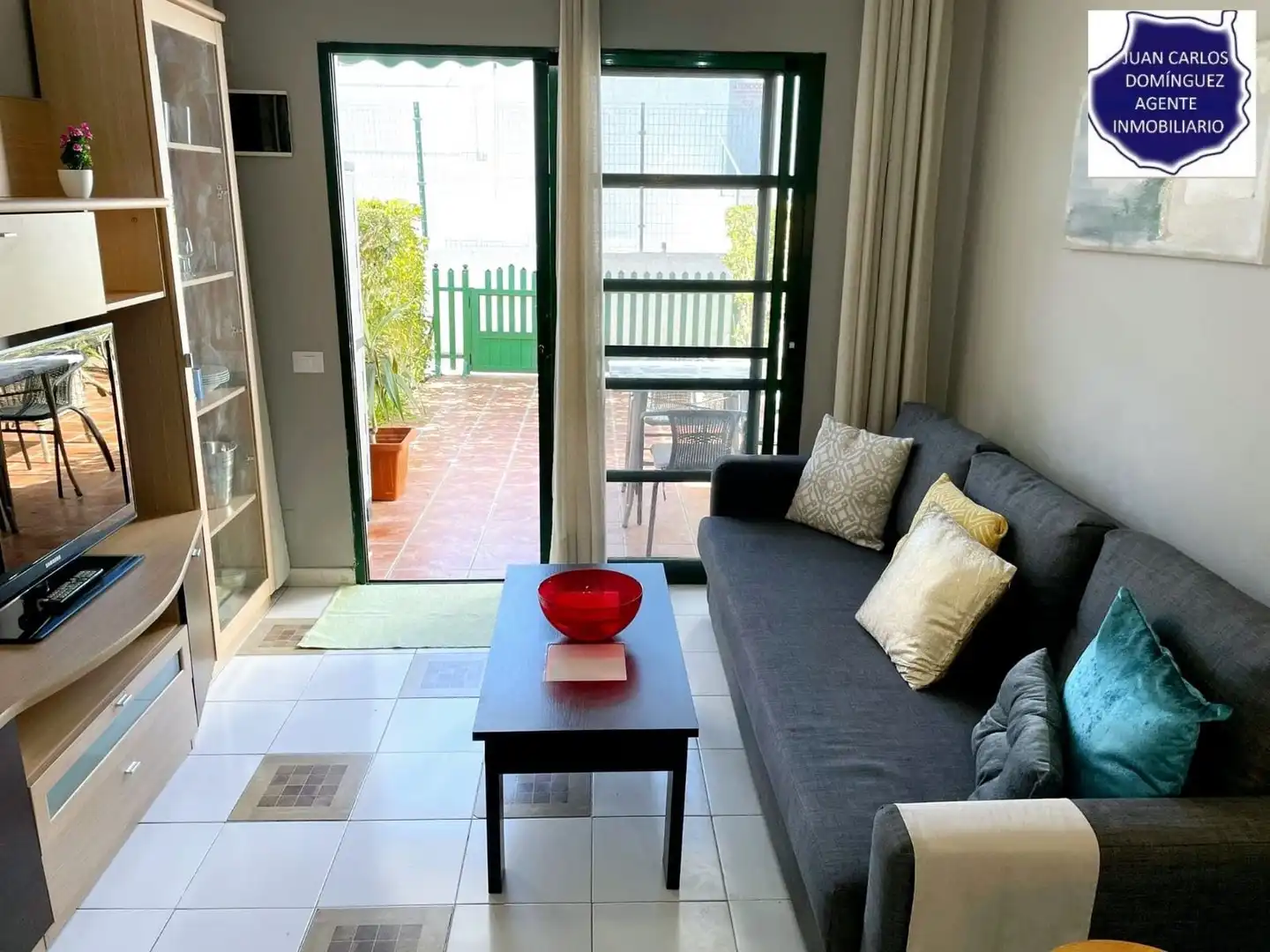 Wohnzimmer von Maisonette zur Miete in San Bartolomé de Tirajana mit Terrasse, Möbliert und Gemeinschaftspool