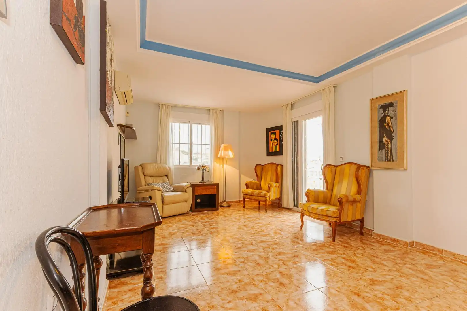 Wohnzimmer von Haus oder Chalet zur Miete in Orihuela mit Heizung, Privatgarten und Terrasse