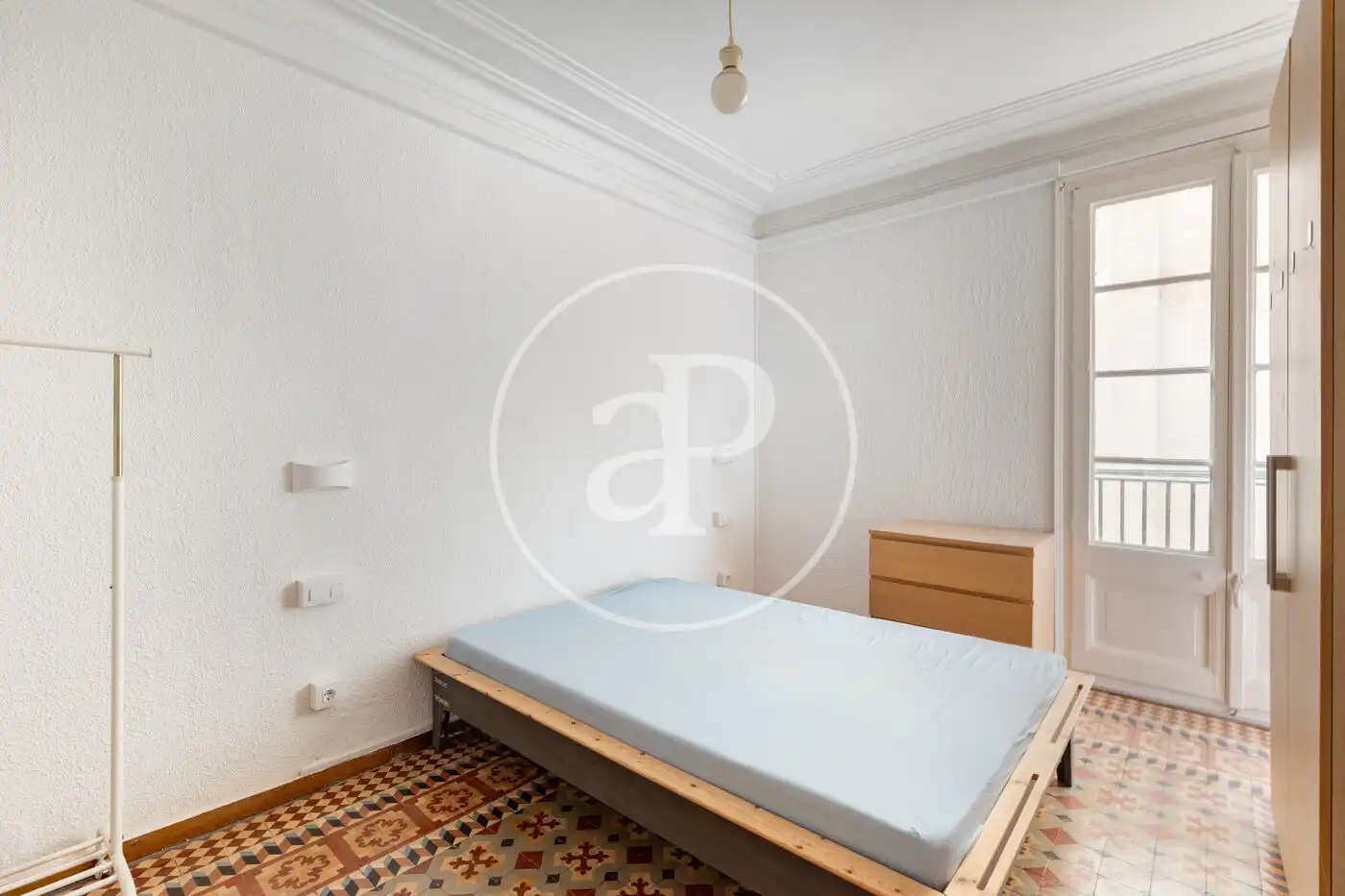Schlafzimmer von Wohnung zur Miete in Barcelona mit Klimaanlage, Heizung und Möbliert
