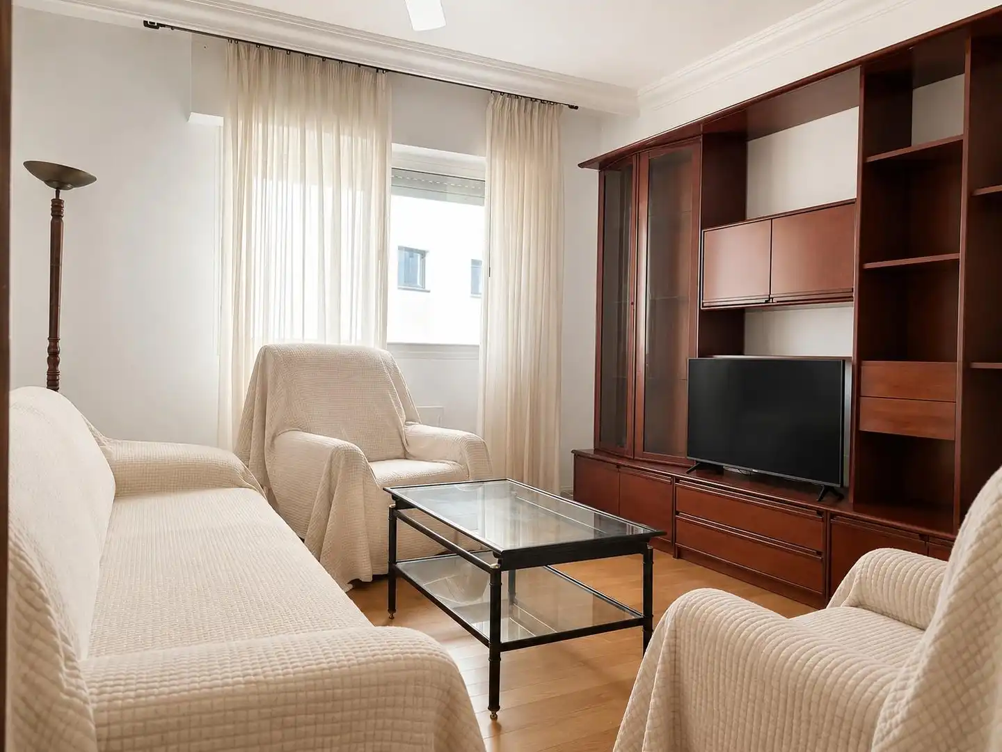 Living room of Flat for rent in Murcia  with Air Conditioner and Furnished