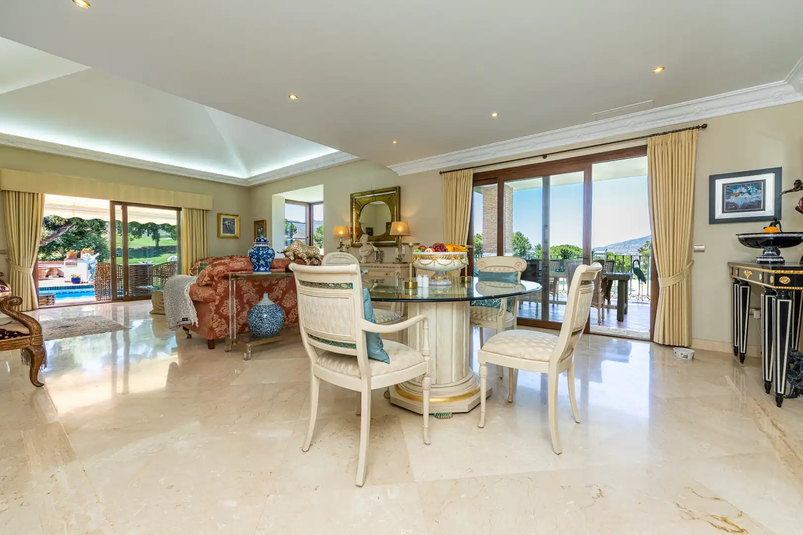 Comedor de Casa o chalet en venta en Mijas con Aire acondicionado, Jardín privado y Terraza