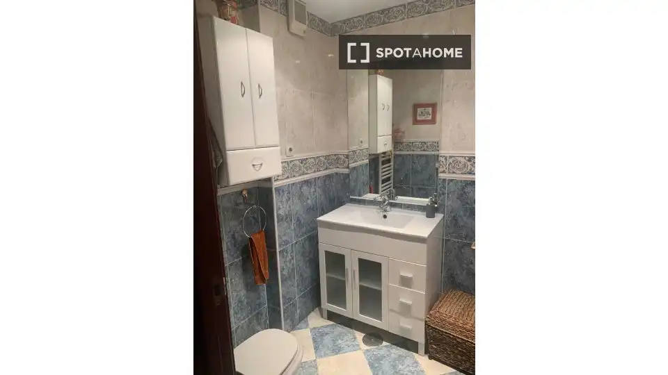 Bathroom of Flat for share in Madrid  with Air Conditioner, Heating and Furnished