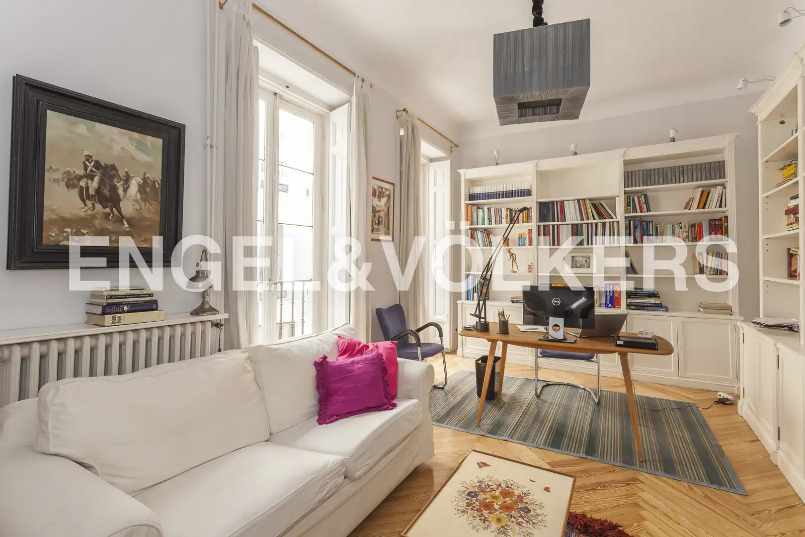 Sala de estar de Piso de alquiler en Madrid con Aire acondicionado, Calefacción y Parquet
