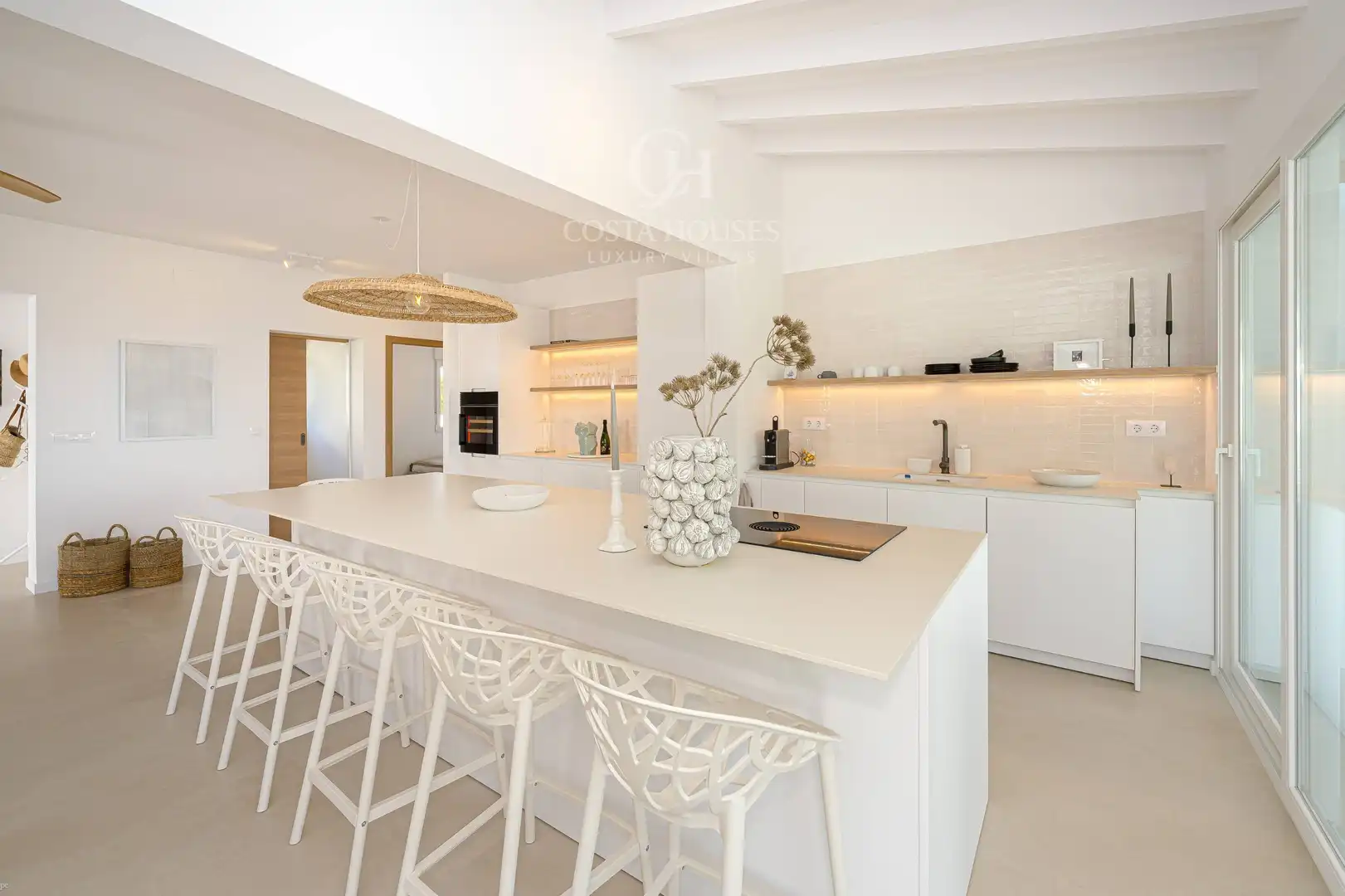 Cuina de Casa o xalet en venda en Moraira amb Aire condicionat, Calefacció i Jardí privat