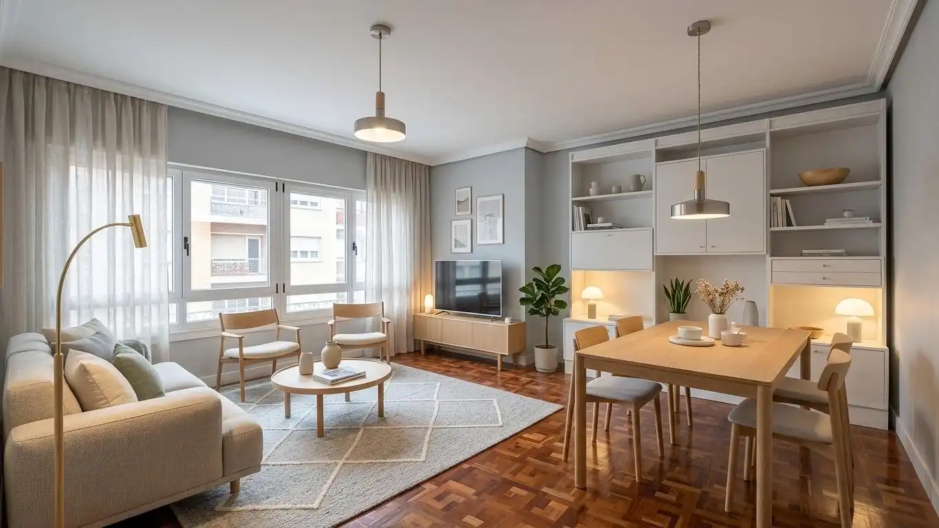 Wohnzimmer von Wohnung zum Verkauf in Aranda de Duero mit Heizung, Parkett und Terrasse