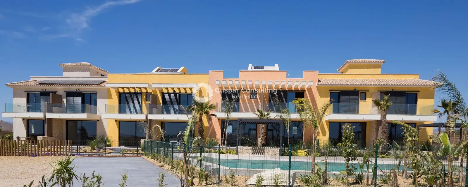 Vista exterior de Casa adosada en venta en Cuevas del Almanzora con Aire acondicionado, Terraza y Piscina